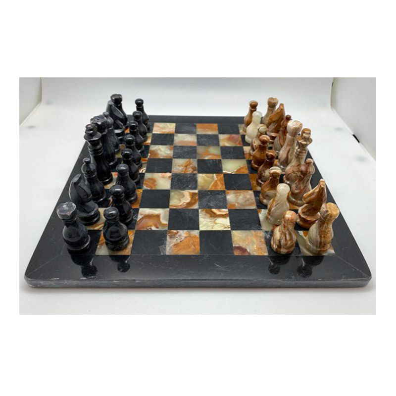 Black & Green Marble Chess Set