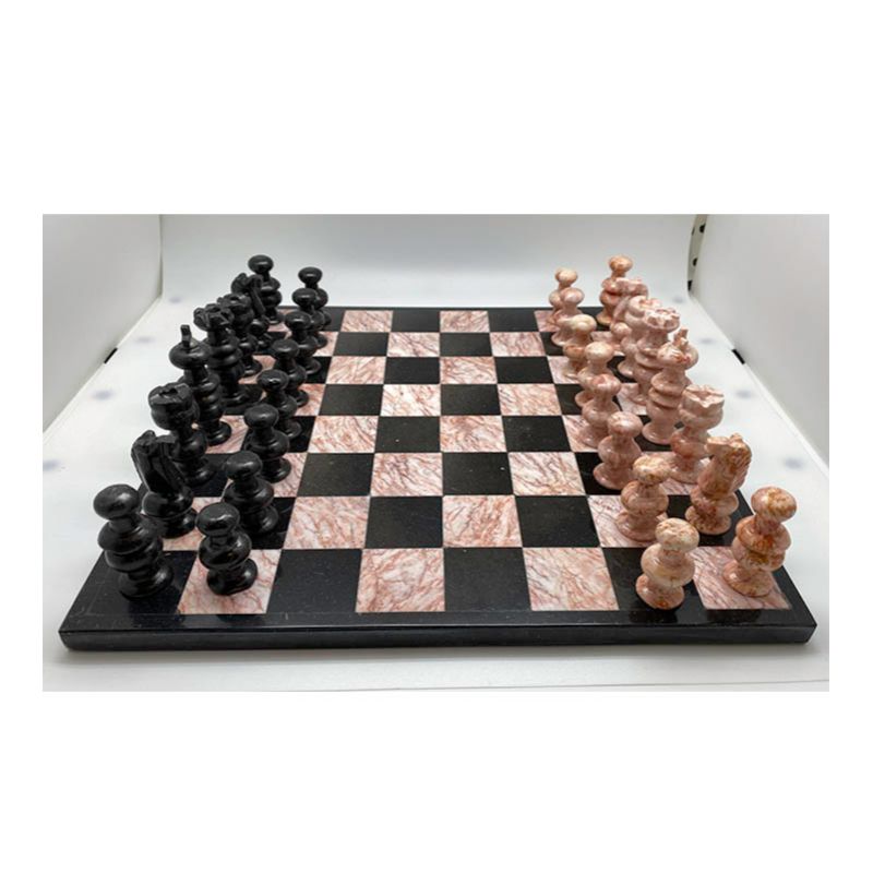 Black and Red marble chess set 
